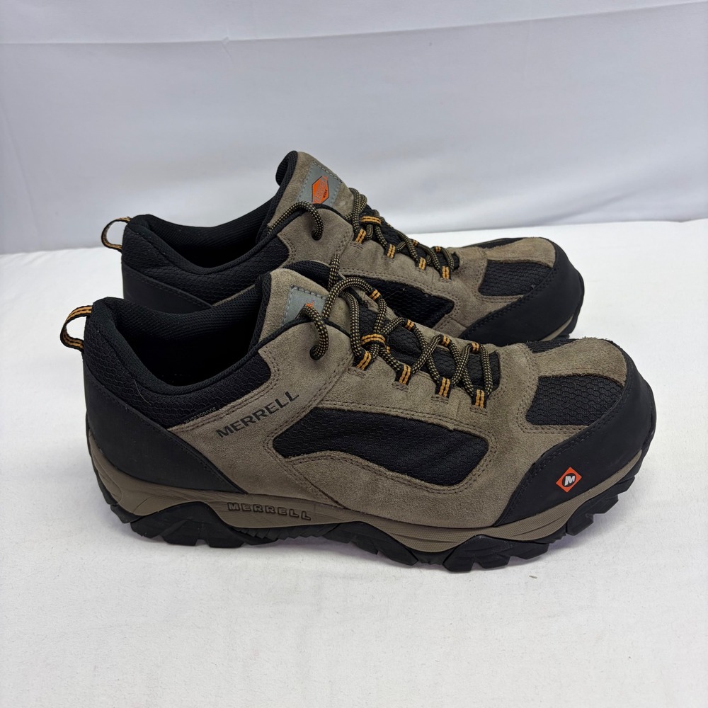 Merrell Work Moab Mens 13W Brown Composite Toe Waterproof Safety Shoes No Insole